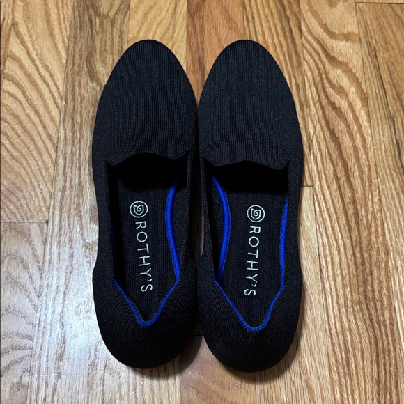 Rothy's The Flat Black Knit Round Toe Slip On Loafers NWOT - Picture 2 of 7